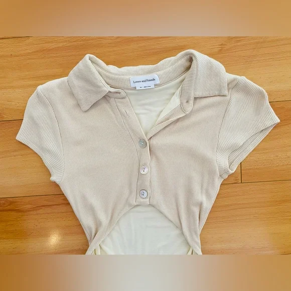 Lovers and Friends “Tara” Mini Dress in Sand | Size XXS - Picture 7 of 14